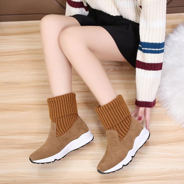 platform warming calf warp half sock boots women shoes casual lightweight comfortable slip on female winter boots cute fur shoes, Black
platform warming calf warp half sock boots women shoes casual lightweight comfortable slip on female winter boots cute fur shoes, Black