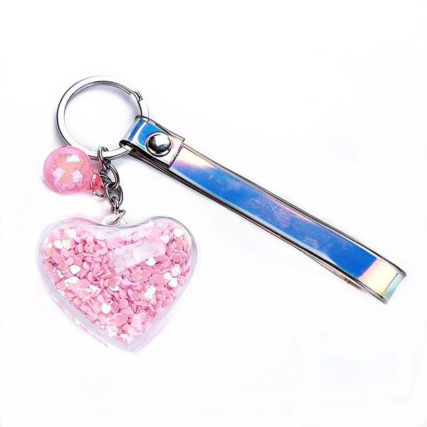 sweet transparent sequin quicksand heart-shaped pendant key chain women fashion laser pu cord love pendant key ring girls gift, Silver
sweet transparent sequin quicksand heart-shaped pendant key chain women fashion laser pu cord love pendant key ring girls gift, Silver