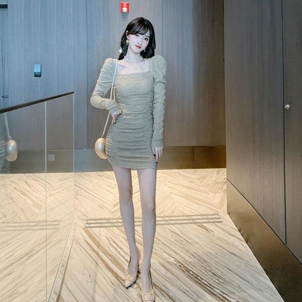 casual dresses sheer autumn winter ruched dress for women puff sleeve mini club wear ladies bodycon wrap party woman, Black;gray
casual dresses sheer autumn winter ruched dress for women puff sleeve mini club wear ladies bodycon wrap party woman, Black;gray