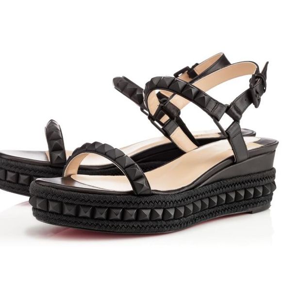 summer popular brands red bottom women's cataclou wedges lady studs round toe high heels famous comfort party wedding walking eu35-43, Black
summer popular brands red bottom women's cataclou wedges lady studs round toe high heels famous comfort party wedding walking eu35-43, Black