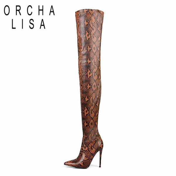 orcha lisa pu leather snake print thin high boots super high heels women over knee boots women party shoes botas feminina, Black
orcha lisa pu leather snake print thin high boots super high heels women over knee boots women party shoes botas feminina, Black