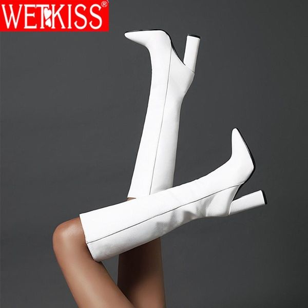 wetkiss women knee boots fashion pointed toe thick heel slip on boots retro warm skid-proof sole shoes autumn winter 2020, Black
wetkiss women knee boots fashion pointed toe thick heel slip on boots retro warm skid-proof sole shoes autumn winter 2020, Black