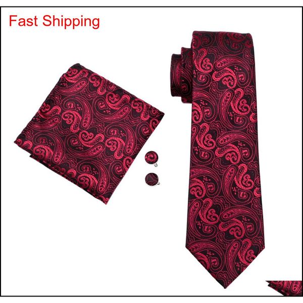 fast shipping mens tie set red paisely silk hanky cufflinks jacquard woven tie set business work formal mee qyldwp mj_fashion, Black;blue
fast shipping mens tie set red paisely silk hanky cufflinks jacquard woven tie set business work formal mee qyldwp mj_fashion, Black;blue