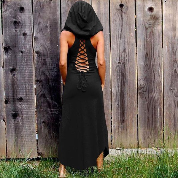 long dress women halter lace up hollow out club stylish a line black slim spring elegant casual gothic dresses, Black;gray
long dress women halter lace up hollow out club stylish a line black slim spring elegant casual gothic dresses, Black;gray