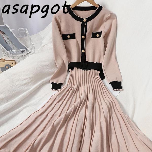 hit color o neck single-breasted knitted dress women long temperament slim chic korean waist pleated sweater dress patchwork, Black;gray
hit color o neck single-breasted knitted dress women long temperament slim chic korean waist pleated sweater dress patchwork, Black;gray
