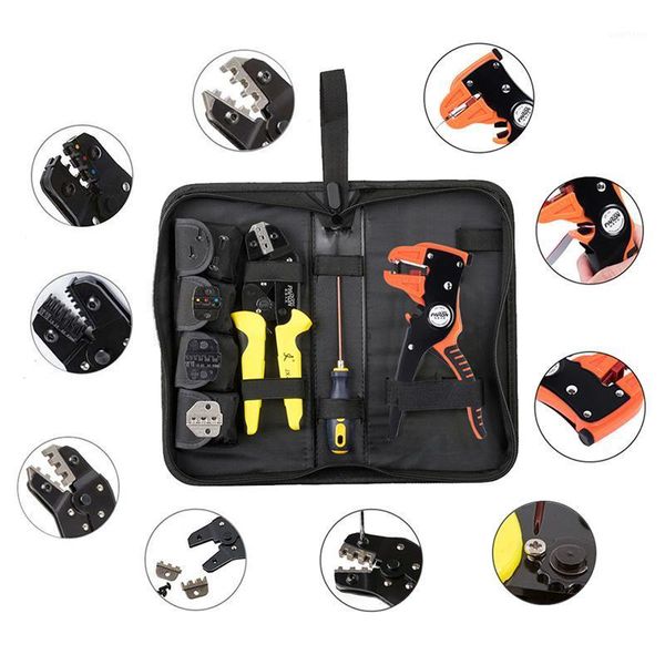 4 in 1 wire crimper with automatic duck-billed stripper engineering ratcheting terminal crimping plier crimper kit hand tool set1 
4 in 1 wire crimper with automatic duck-billed stripper engineering ratcheting terminal crimping plier crimper kit hand tool set1
