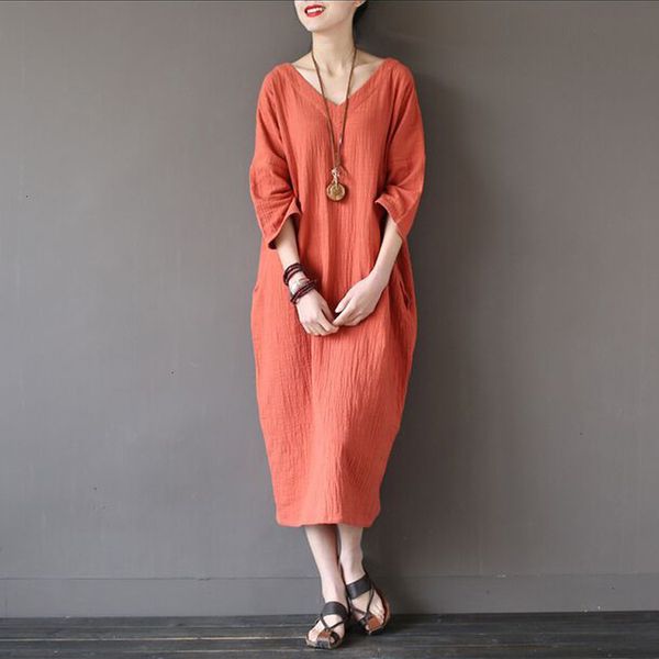 summer fashion new, smooth informal dress, three-thirds of the sleeves, large loose women's dress
summer fashion new, smooth informal dress, three-thirds of the sleeves, large loose women's dress