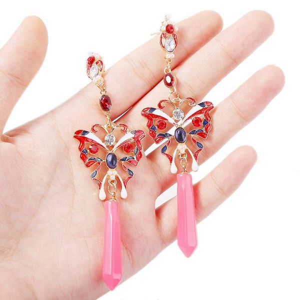 boho long pink enamel butterfly rhinestone drop earrings for women vintage acrylic crystal baroque earring female jewelry, Silver
boho long pink enamel butterfly rhinestone drop earrings for women vintage acrylic crystal baroque earring female jewelry, Silver