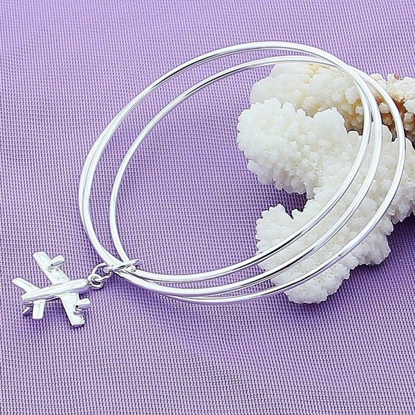 fashion silver color bangles sets jewelry silver color aircraft charm bangles & bracelet srebrna bransoletka pulsera de plata, Black
fashion silver color bangles sets jewelry silver color aircraft charm bangles & bracelet srebrna bransoletka pulsera de plata, Black