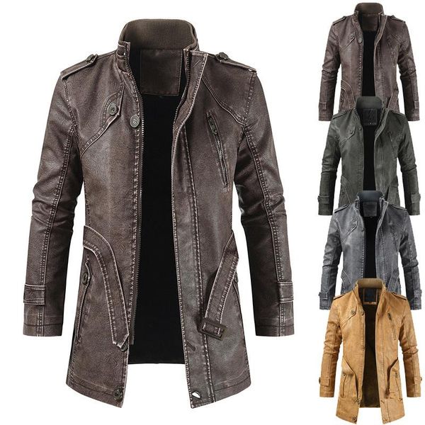 men winter brand new long thick fleece leather jacket parkas men outfit fashion warm casual vintage faux leather jacket coat, Black
men winter brand new long thick fleece leather jacket parkas men outfit fashion warm casual vintage faux leather jacket coat, Black