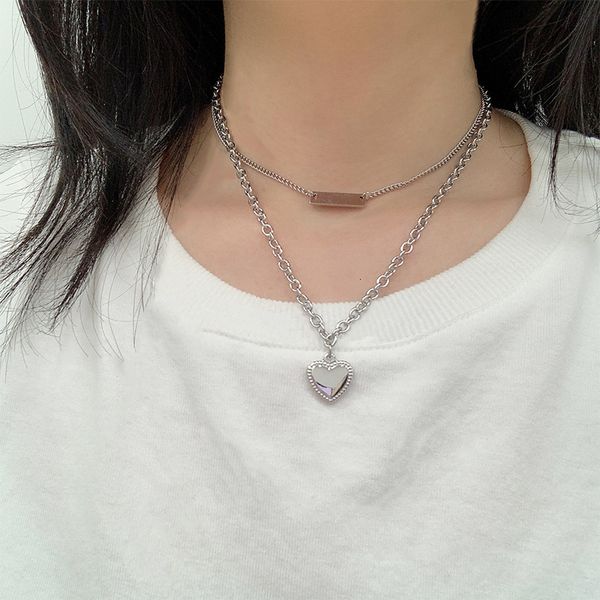 love double necklaces women's net red personalized neck does not fade titanium steel locking bone korean silver sweater chain
love double necklaces women's net red personalized neck does not fade titanium steel locking bone korean silver sweater chain