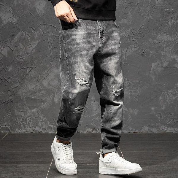 jeans men's autumn new ripped jeans loose stretch harem pants fashion pants1, Blue
jeans men's autumn new ripped jeans loose stretch harem pants fashion pants1, Blue