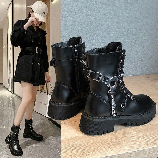 ankle boots for women 2021 autumn motorcycle boots thick heel platform shoes woman slip on round toe fashion, Black
ankle boots for women 2021 autumn motorcycle boots thick heel platform shoes woman slip on round toe fashion, Black