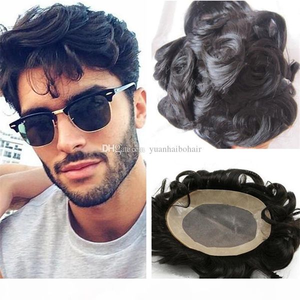 2017 men hair toupees 6inch 1b loose wave virgin brazilian human hair lace pu men toupee ing, Black
2017 men hair toupees 6inch 1b loose wave virgin brazilian human hair lace pu men toupee ing, Black
