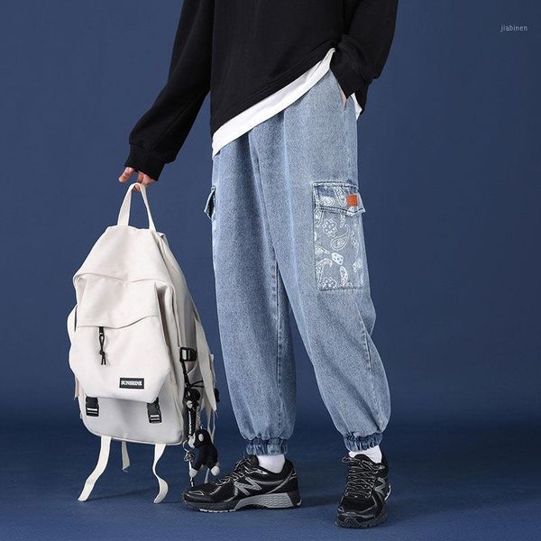 spring autumn jeans men's printed washed loose sports denim pants fashion trousers multi-pocket cargo pants male casual oversize1, Blue
spring autumn jeans men's printed washed loose sports denim pants fashion trousers multi-pocket cargo pants male casual oversize1, Blue