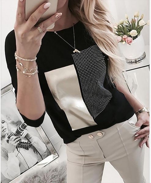 tee shirt femme 2020 spring o neck long sleeve t shirt women color patchwork t casual tshirt ladies tee femme, White
tee shirt femme 2020 spring o neck long sleeve t shirt women color patchwork t casual tshirt ladies tee femme, White