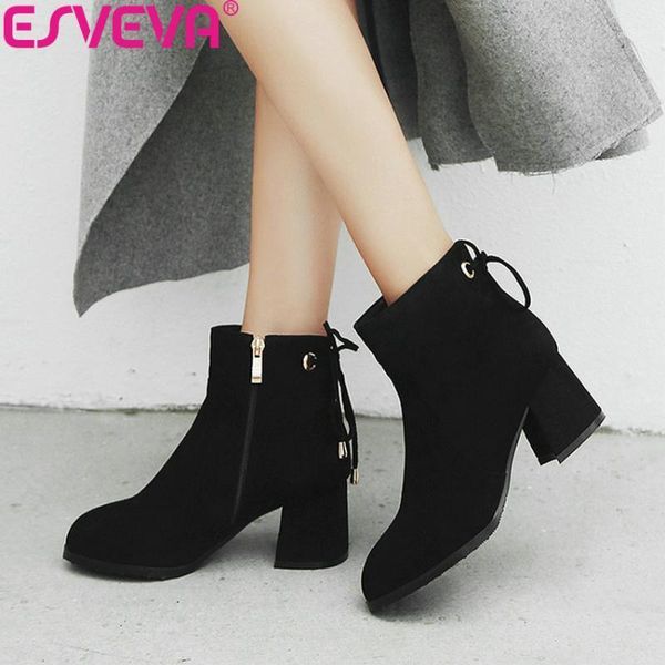 boots esveva 2021 winter ankle square high heels women shoes zip short plush woman round toe 34-43 zapatos de mujer1, Black
boots esveva 2021 winter ankle square high heels women shoes zip short plush woman round toe 34-43 zapatos de mujer1, Black