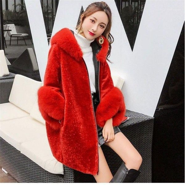 2020 autumn winter women's faux fur hooded coat sheep shearing fur overcoat cotton jacket loose outerwear plus size 5xl z041, Black
2020 autumn winter women's faux fur hooded coat sheep shearing fur overcoat cotton jacket loose outerwear plus size 5xl z041, Black