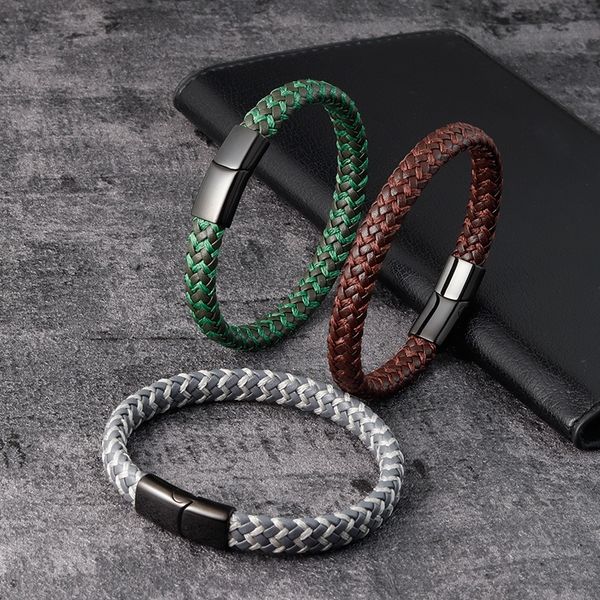 rope stainless steel bracelet leather bracelet men's leather jewelry l20135 nox7u, Golden;silver
rope stainless steel bracelet leather bracelet men's leather jewelry l20135 nox7u, Golden;silver