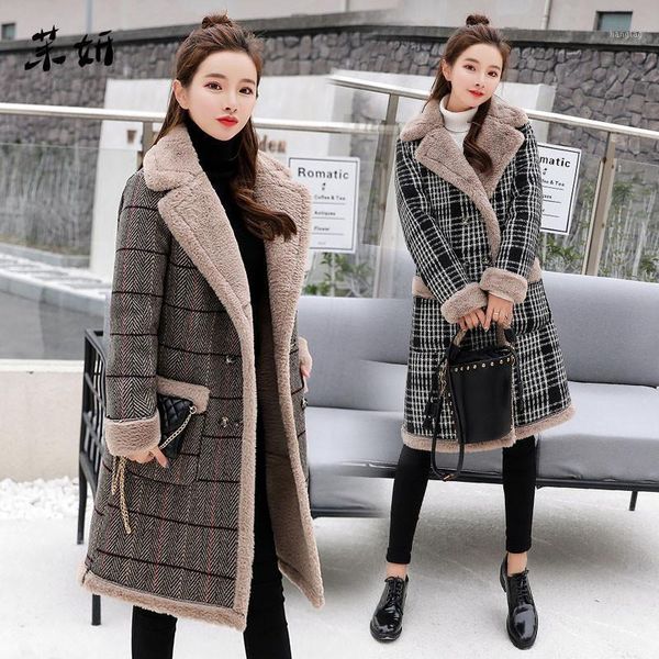 thick casual cotton women's winter faux lambs wool coat 2020 fashion flannel woman warm wool blends long coats1, Tan;black
thick casual cotton women's winter faux lambs wool coat 2020 fashion flannel woman warm wool blends long coats1, Tan;black