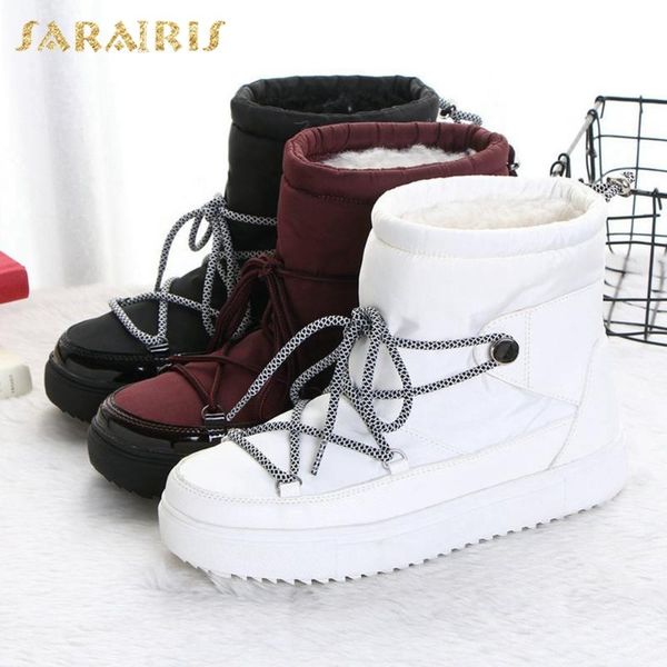 sarairis 2021 brand new warm fur snow boots woman shoes platform comfy skidproof lace up plush boots winter shoes ladies, Black
sarairis 2021 brand new warm fur snow boots woman shoes platform comfy skidproof lace up plush boots winter shoes ladies, Black