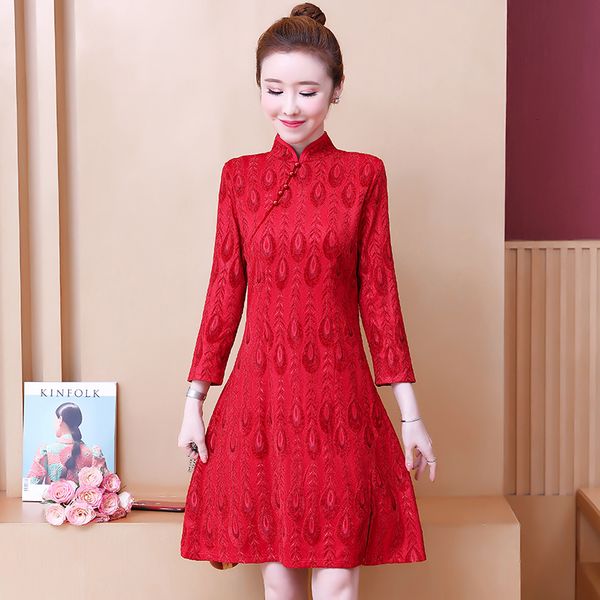 elegant red womens cheongsam dressed in vintage of the most size s-5xl fat 100kg woman wear dresses ax63, Black;gray
elegant red womens cheongsam dressed in vintage of the most size s-5xl fat 100kg woman wear dresses ax63, Black;gray