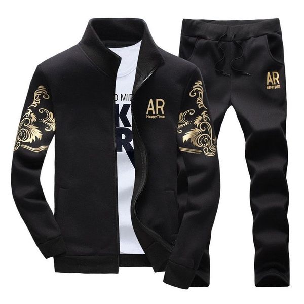 2021 men tracksuit set 2 pieces spring autumn slim outerwear mens track suit stand collar zipper sweatshirts jacket + pants sets, Gray
2021 men tracksuit set 2 pieces spring autumn slim outerwear mens track suit stand collar zipper sweatshirts jacket + pants sets, Gray