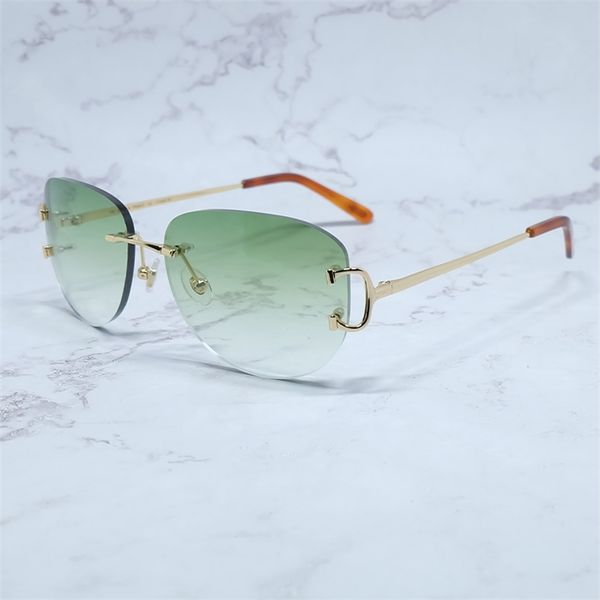 rimless sunglasses men oval wire c french luxury designer eyewear retro stylish driving shades for women, White;black
rimless sunglasses men oval wire c french luxury designer eyewear retro stylish driving shades for women, White;black