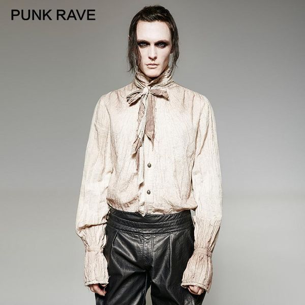 men's dress shirts punk rave steampunk vintage painting breathable linen tie men shirt retro do old stand-up collar gothic clothing blo, White;black
men's dress shirts punk rave steampunk vintage painting breathable linen tie men shirt retro do old stand-up collar gothic clothing blo, White;black