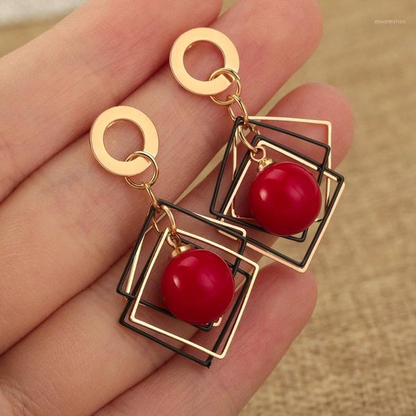 zwc temperament korean big bead drop earrings for women fashion party geometric square female pendant earrings jewelry wholesale1, Silver
zwc temperament korean big bead drop earrings for women fashion party geometric square female pendant earrings jewelry wholesale1, Silver