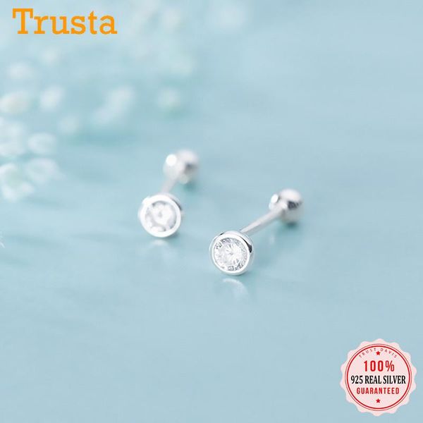 trustdavis real 925 sterling silver round cz screw beads stud earrings for women children baby girls minimalist jewelry ds98, Golden;silver
trustdavis real 925 sterling silver round cz screw beads stud earrings for women children baby girls minimalist jewelry ds98, Golden;silver
