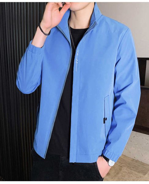 lake blue the new tide of han edition coat leisure autumn wear jackets menswear tide 
lake blue the new tide of han edition coat leisure autumn wear jackets menswear tide