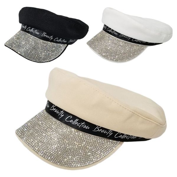 european style women cotton adjustable flat beret cap glitter rhinestone letters newsboy painter sun visor military hat 201009, Blue;gray
european style women cotton adjustable flat beret cap glitter rhinestone letters newsboy painter sun visor military hat 201009, Blue;gray