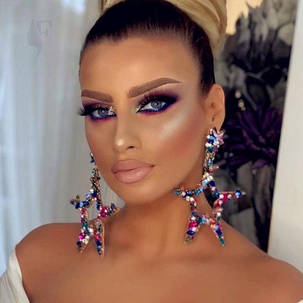 dangle & chandelier boutique fashion women multicolors rhinestone big star earrings jewelry trendy lady's statement accessories, Silver
dangle & chandelier boutique fashion women multicolors rhinestone big star earrings jewelry trendy lady's statement accessories, Silver
