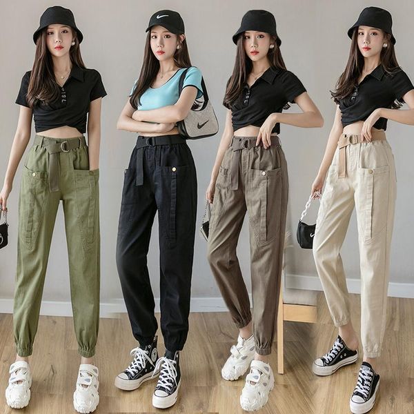 fashion women's trousers 2020 spring and autumn fashion women's solid color high waist loose harem pants casual overalls streetw, Black;white
fashion women's trousers 2020 spring and autumn fashion women's solid color high waist loose harem pants casual overalls streetw, Black;white