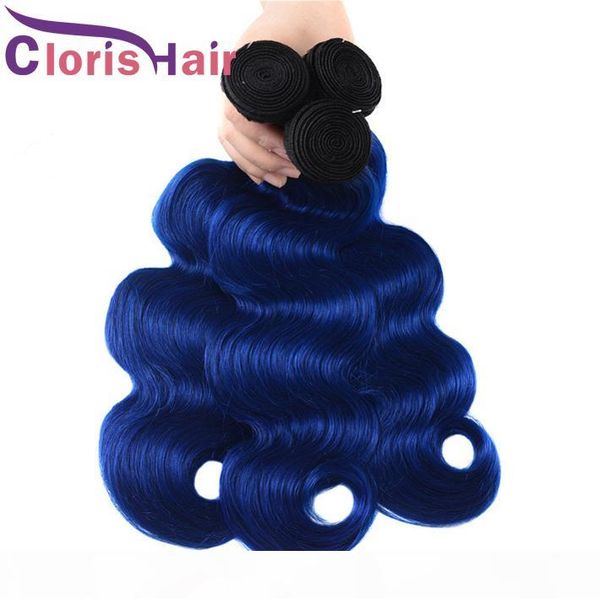 dark roots 1b blue ombre weave wet and wavy raw indian virgin human hair bundles body wave two tone colored remy hair extensions, Black
dark roots 1b blue ombre weave wet and wavy raw indian virgin human hair bundles body wave two tone colored remy hair extensions, Black
