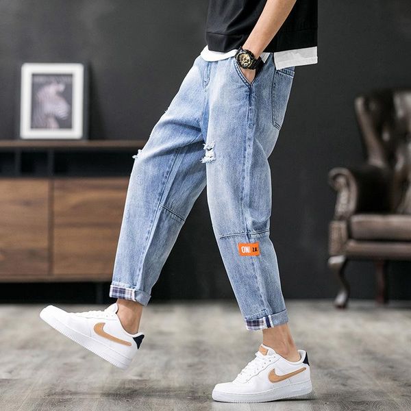 spring summer casual ripped jeans for men loose plus size 40 42 blue ankle-length wide leg holes fashions kg-887
spring summer casual ripped jeans for men loose plus size 40 42 blue ankle-length wide leg holes fashions kg-887