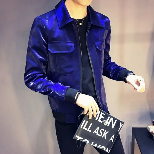 sharp shinny mens jackets and coats jaqueta masculino royal blue black grey green stage clothing for singer club party jacket 201111, Black;brown
sharp shinny mens jackets and coats jaqueta masculino royal blue black grey green stage clothing for singer club party jacket 201111, Black;brown