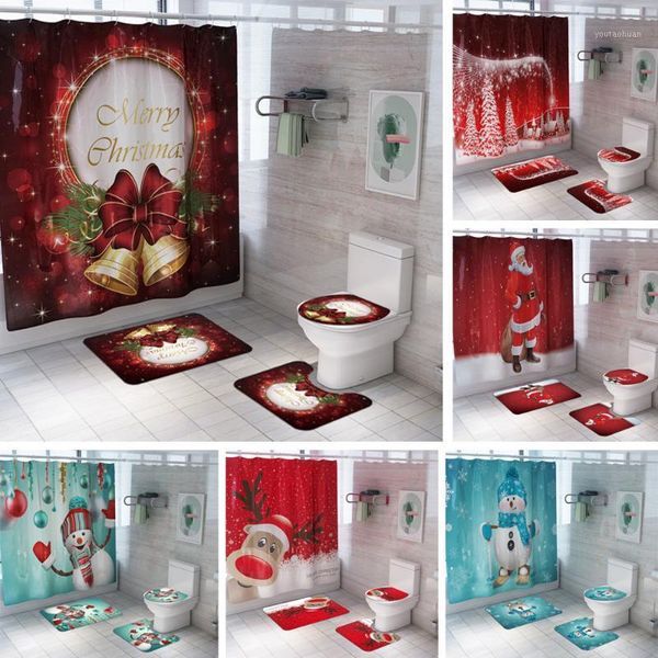 merry christmas snowman santa claus elk waterproof shower curtain toilet cover mat non slip rug set home bathroom decor1
merry christmas snowman santa claus elk waterproof shower curtain toilet cover mat non slip rug set home bathroom decor1