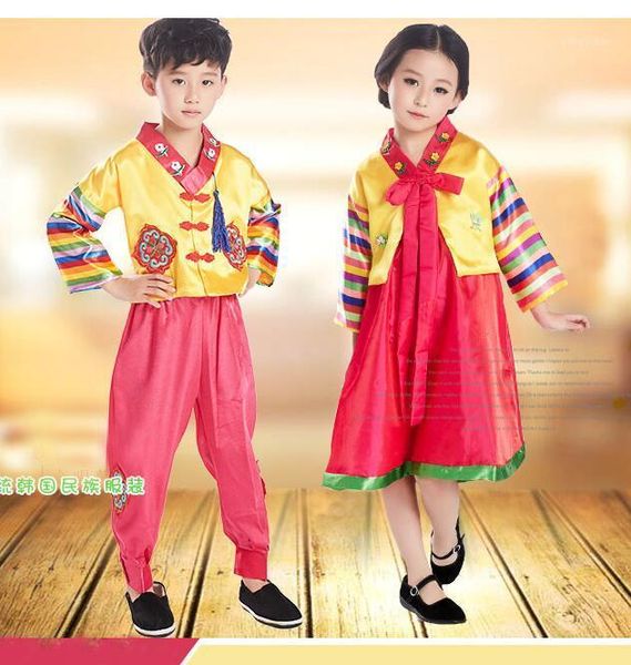 spring 2017 children korean hanbok girl&boy stage performance costume1, Red 
spring 2017 children korean hanbok girl&boy stage performance costume1, Red