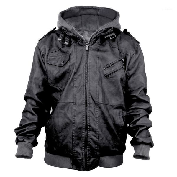 mens leather jacket men motorcycle removable hood winter coat men fashion warm leather jackets mens jacket1, Black
mens leather jacket men motorcycle removable hood winter coat men fashion warm leather jackets mens jacket1, Black