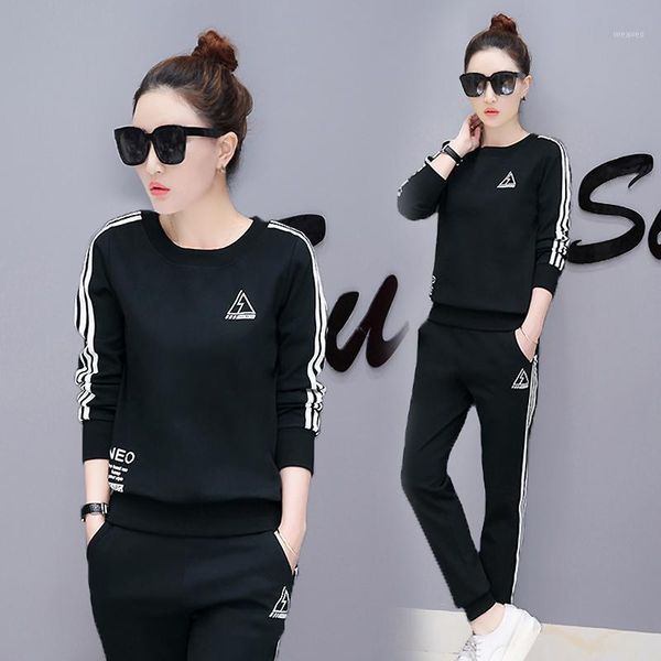 2020 spring suits female fall two-piece set round neck long sleeve lounge wear womens tracksuit korean sytle outfit pants1, White
2020 spring suits female fall two-piece set round neck long sleeve lounge wear womens tracksuit korean sytle outfit pants1, White