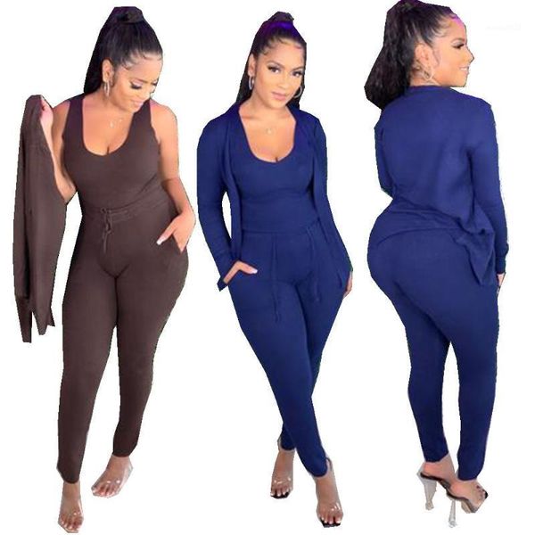 women's tracksuits autumn three pieces women sports sets square neck vest + high waist pencil pants long sleeve cardigan coats party1, Gray
women's tracksuits autumn three pieces women sports sets square neck vest + high waist pencil pants long sleeve cardigan coats party1, Gray