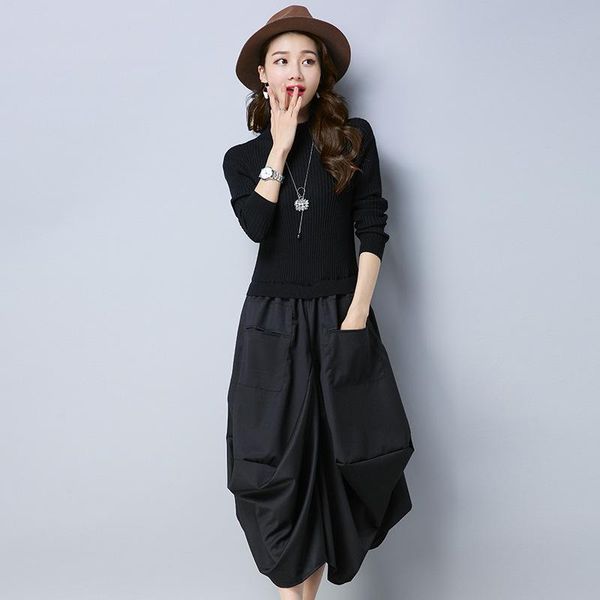 casual dresses autumn winter women knitted cotton stitchingd dress sweater lady slim bodycon long sleeve big swing vestidos, Black;gray
casual dresses autumn winter women knitted cotton stitchingd dress sweater lady slim bodycon long sleeve big swing vestidos, Black;gray