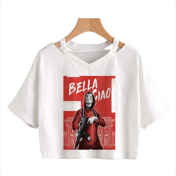 the house of paper t shirt money heist women la casa de papel tshirt funny crop tee fashion summer harajuku, White
the house of paper t shirt money heist women la casa de papel tshirt funny crop tee fashion summer harajuku, White