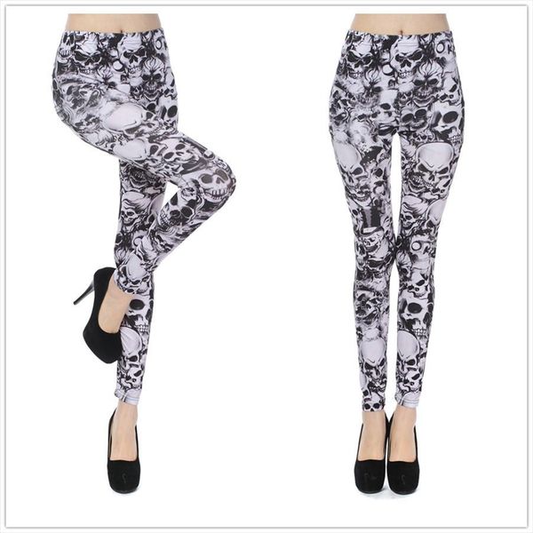 fashion elastic black and white skull leggings milk silk printing pants women leggings l1077
fashion elastic black and white skull leggings milk silk printing pants women leggings l1077