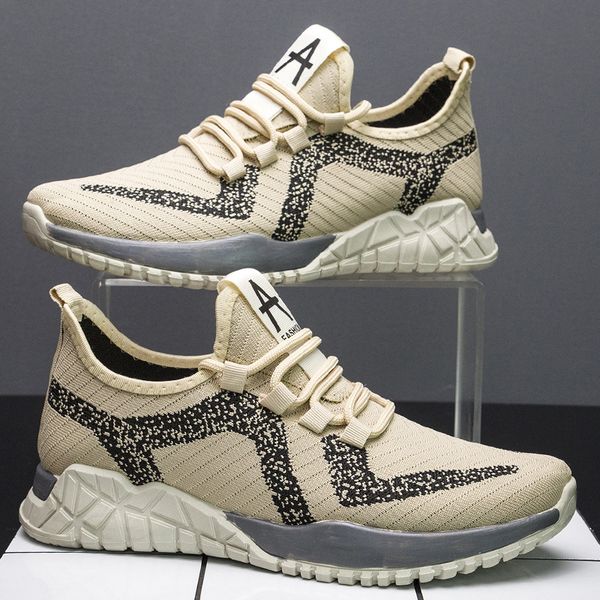 men lightweight breathable sports shoes non-slip wear-resistant running shoes flying woven casual shoes, Black
men lightweight breathable sports shoes non-slip wear-resistant running shoes flying woven casual shoes, Black