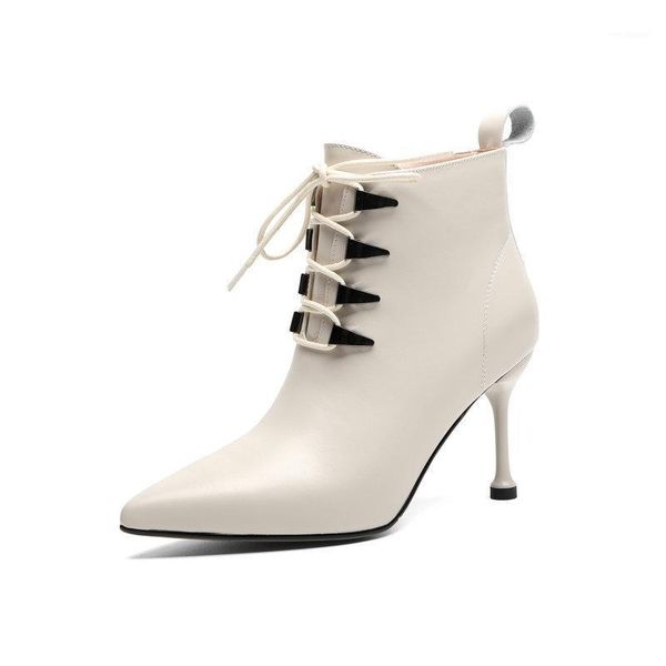 boots woman autumn winter warm genuine leather short boots high heels women metal decoration lace up ankle1, Black
boots woman autumn winter warm genuine leather short boots high heels women metal decoration lace up ankle1, Black