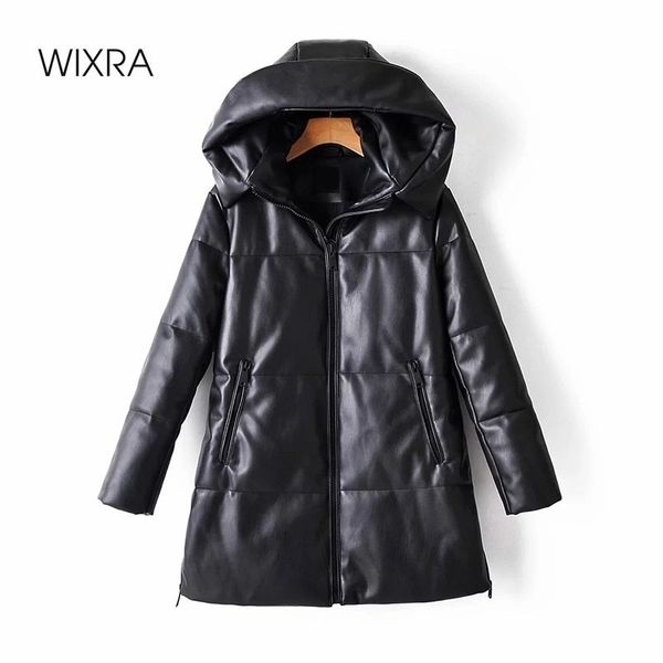 wixra solid pu leather cotton jacket hooded women's fashion leather long coats ladies waterproof thick jackets female winter 201124, Black
wixra solid pu leather cotton jacket hooded women's fashion leather long coats ladies waterproof thick jackets female winter 201124, Black