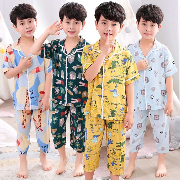cotton lapel children's home new wear summer silk suit thin short sve capris air conditioning clothing girls boys' pajamas ovoy, Blue;red
cotton lapel children's home new wear summer silk suit thin short sve capris air conditioning clothing girls boys' pajamas ovoy, Blue;red